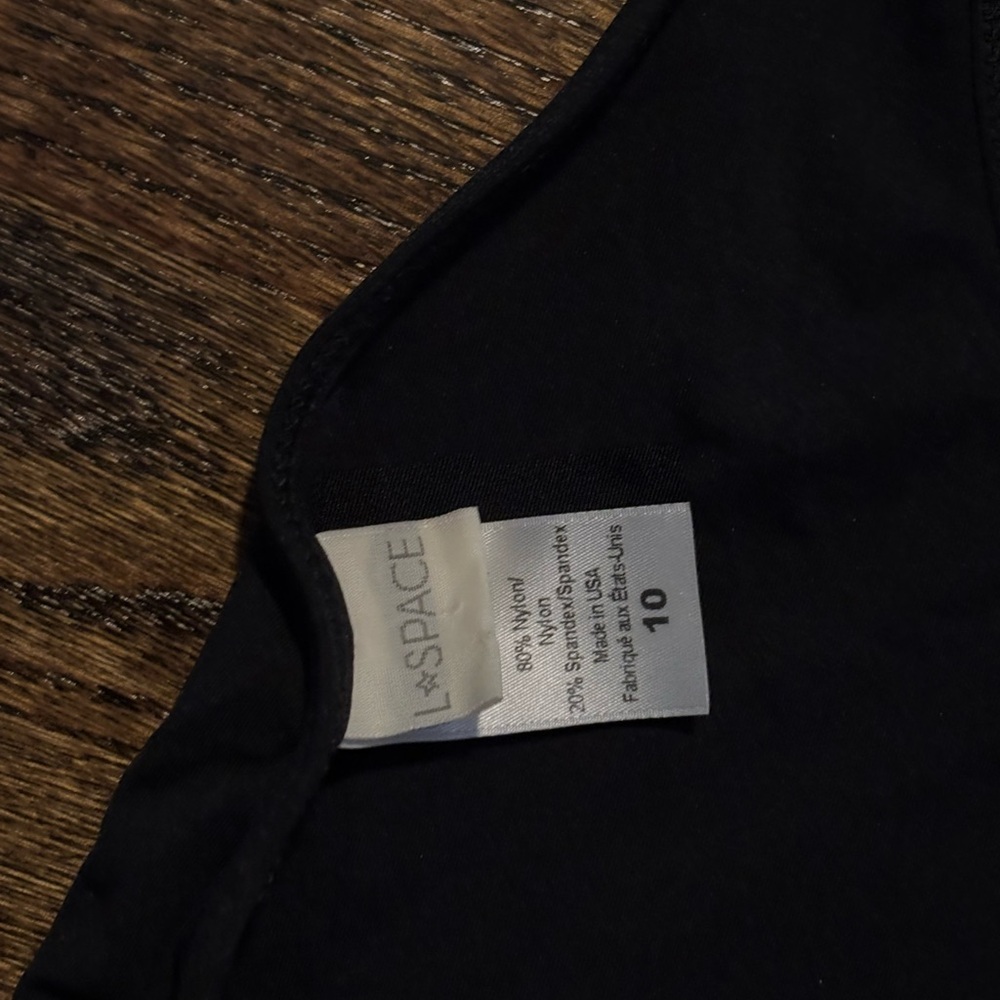 L*Space Black One Piece Swimsuit w/ gorgeous Back SOLID BLACK timeless - Picture 6 of 8